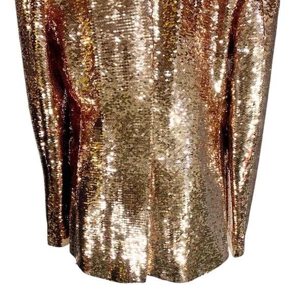 Any Old Iron Absolut Elyx Copper Sequin Blazer Jacket Size Large - Picture 8 of 13